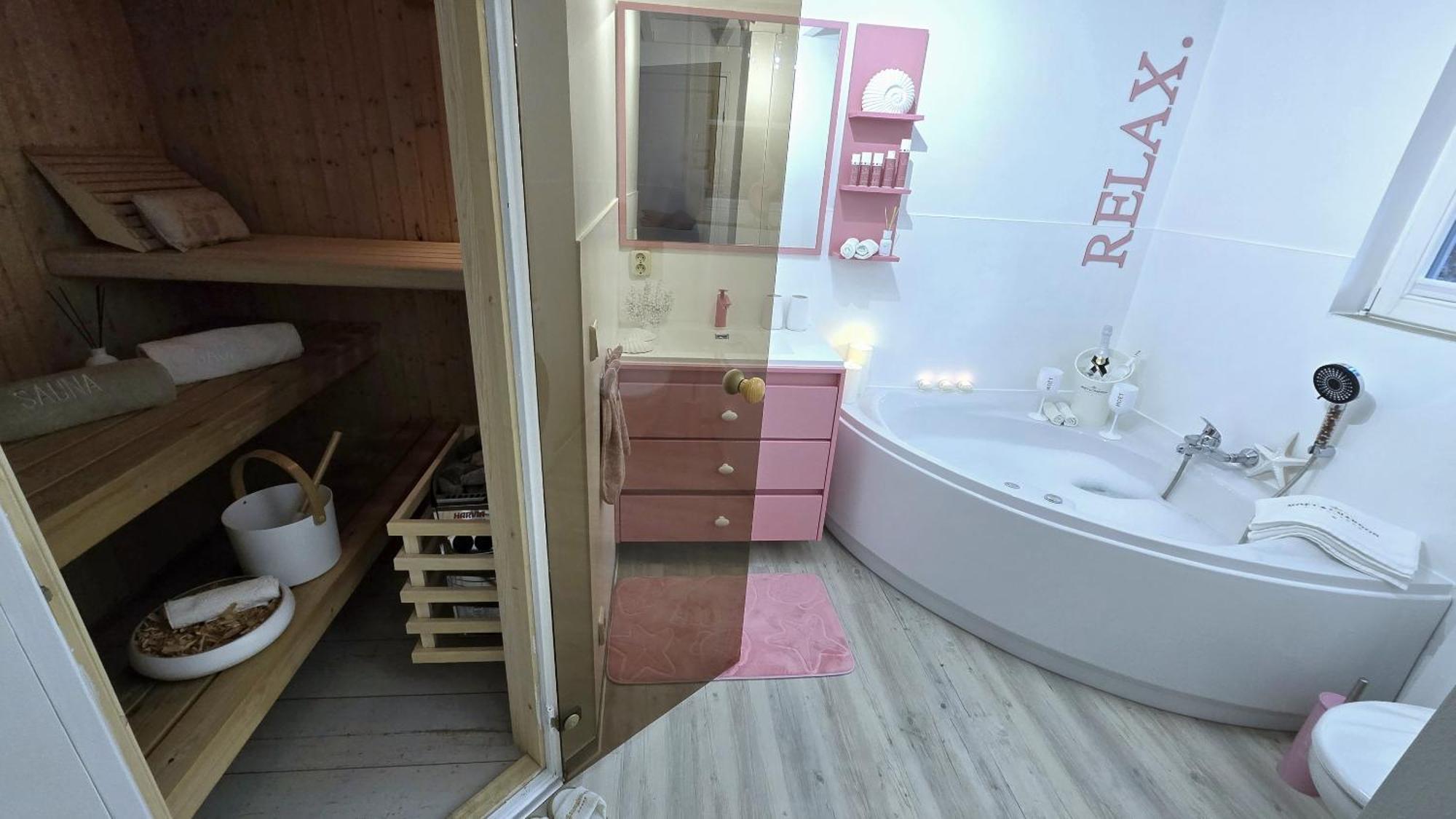 Pink Und Meer - Meerblick, Sauna, Kamin & Whirlpool Baabe Dış mekan fotoğraf