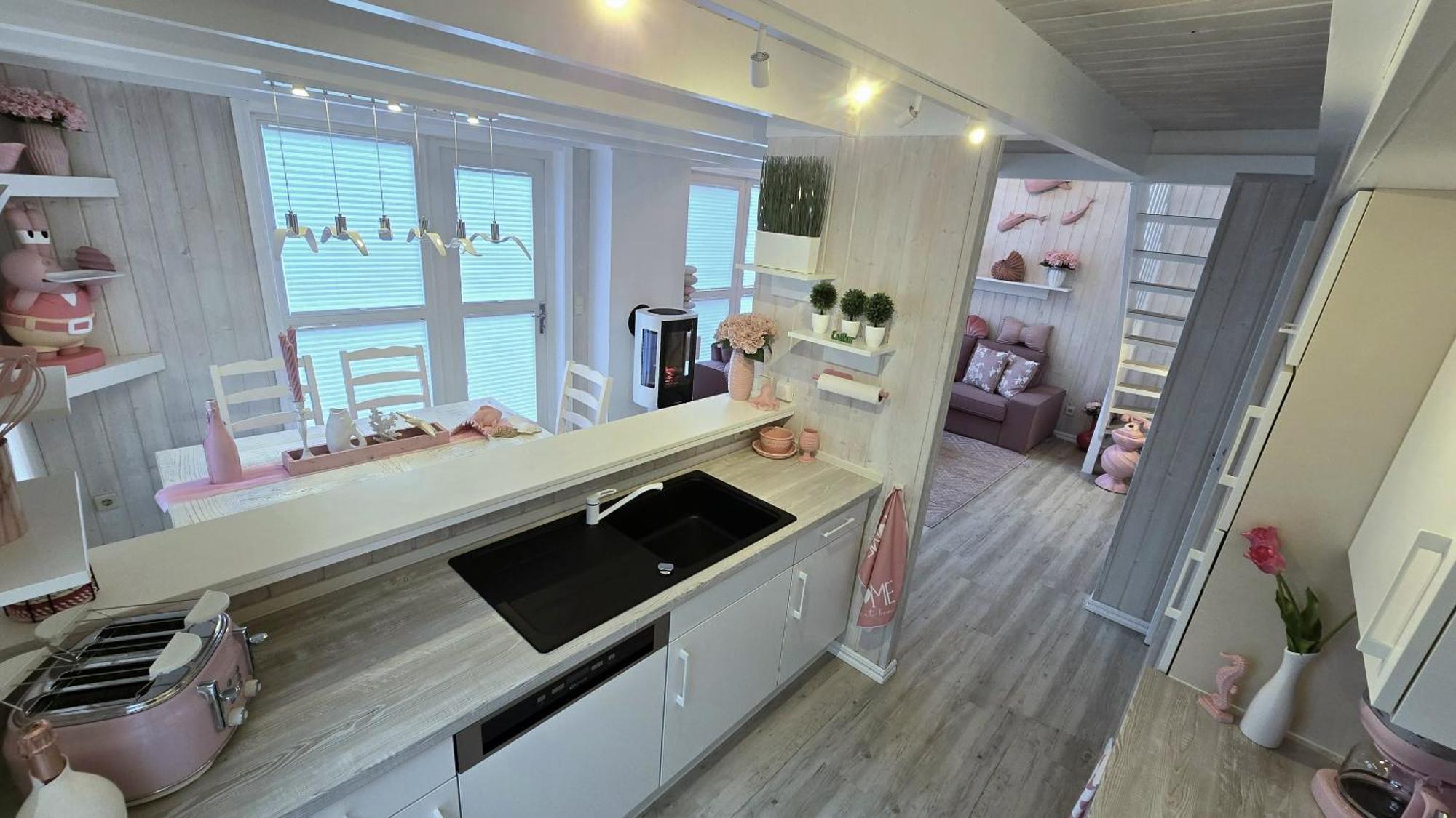 Pink Und Meer - Meerblick, Sauna, Kamin & Whirlpool Baabe Dış mekan fotoğraf