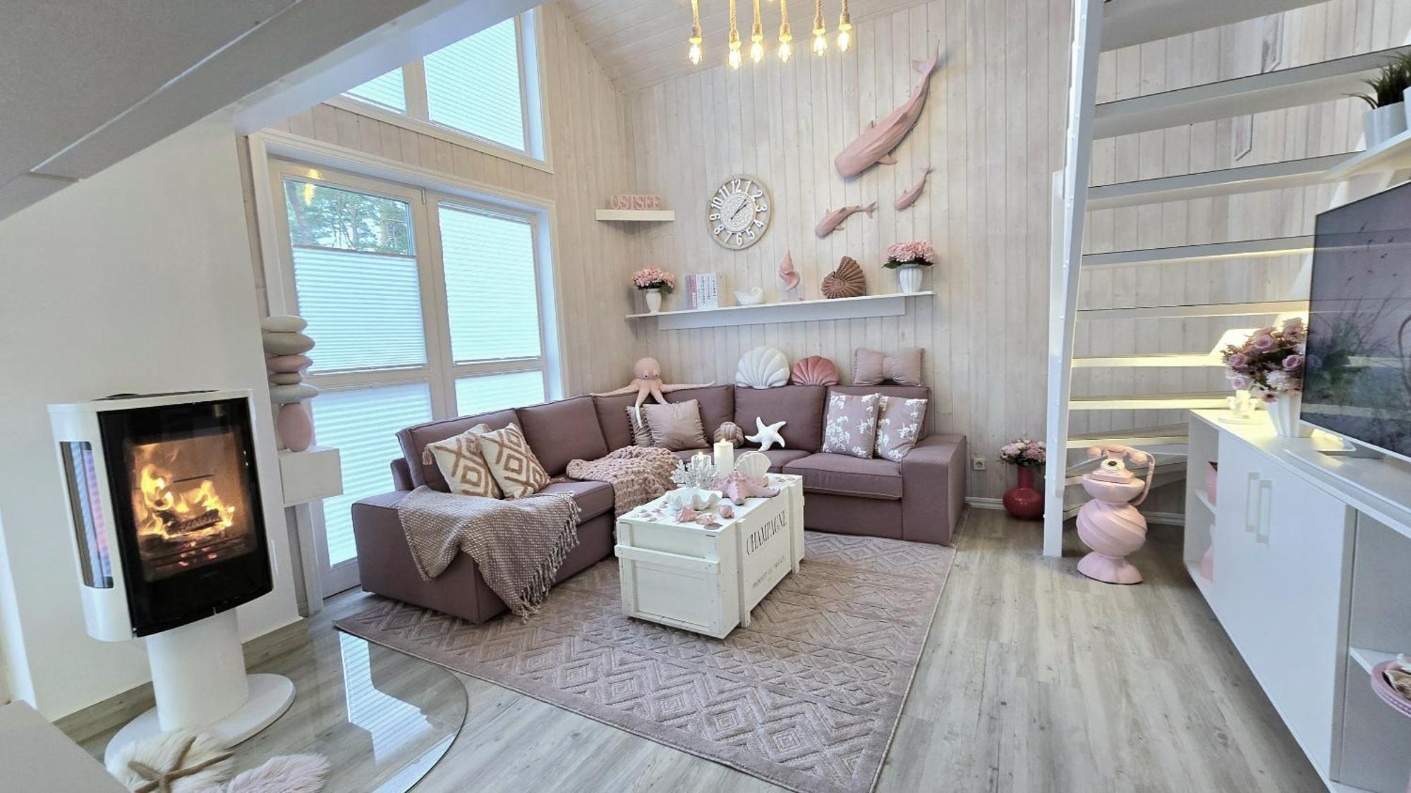 Pink Und Meer - Meerblick, Sauna, Kamin & Whirlpool Baabe Dış mekan fotoğraf
