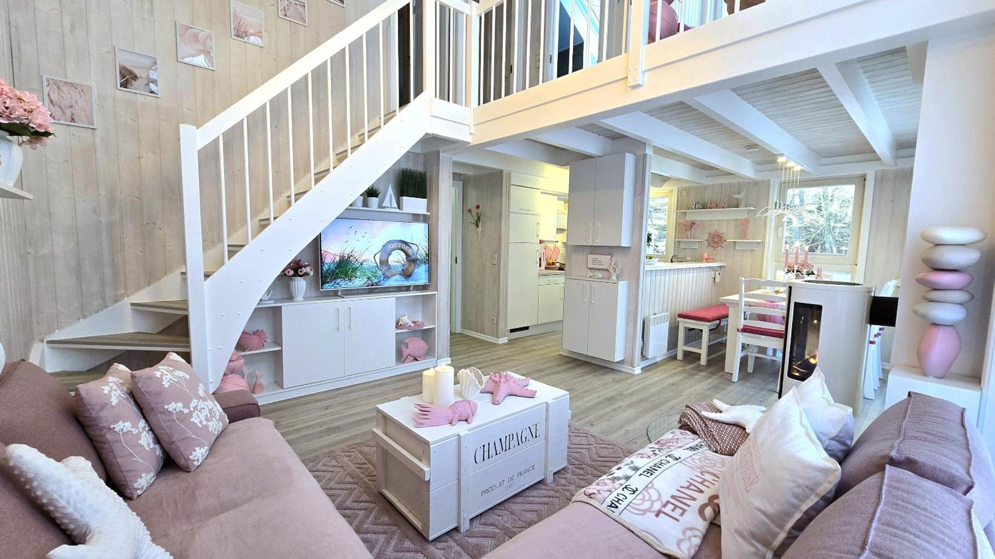 Pink Und Meer - Meerblick, Sauna, Kamin & Whirlpool Baabe Dış mekan fotoğraf