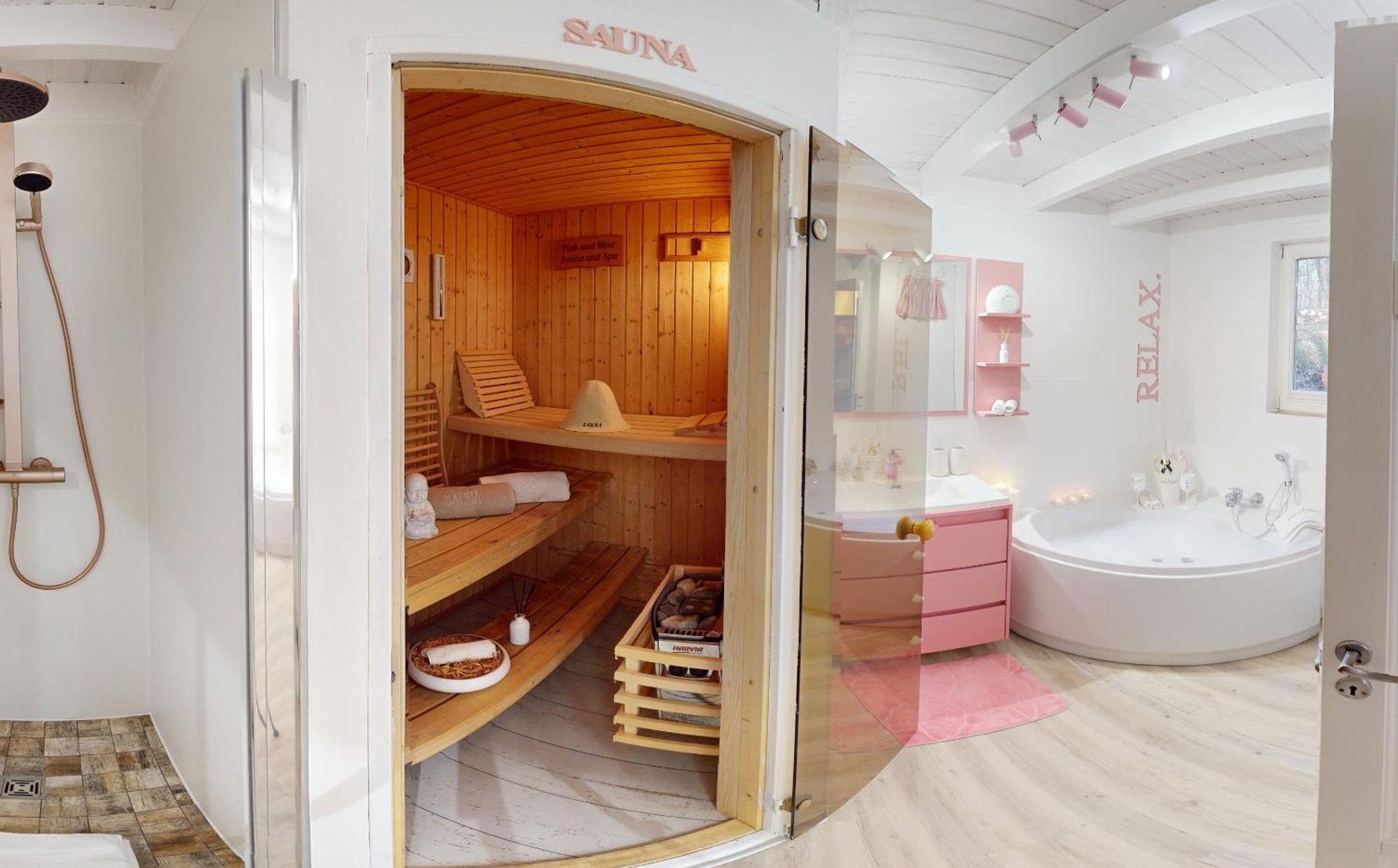 Pink Und Meer - Meerblick, Sauna, Kamin & Whirlpool Baabe Dış mekan fotoğraf